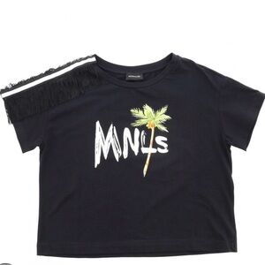 Monnalisa Palm Tree Fringe Shirt
